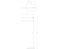 GEDY ARTU stojan na ručníky, hranatý, černá mat (4)