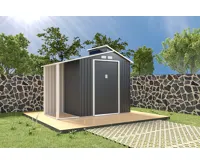 Zahradní domek HERA Z-B s přístřeškem 5,65 m2 antracit IWH-10230046 (6)