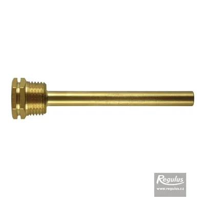 REGULUS Jímka pro 1 čidlo, 7 x 9 x 100 mm, 1/2", mosaz