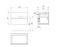 SAPHO ODETTA umyvadlová skříňka 67x50x43,5cm, dub alabama (7)