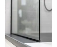 Sprchová stěna WALK IN, Novea, 120 x 200 cm, black ALU, sklo Čiré (9)
