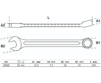 BGS Klíč očkoplochý, 19 mm (1)