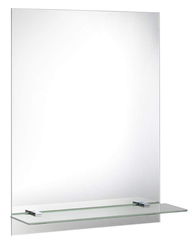 AQUALINE Zrcadlo s otvory pro polici 60x80cm, včetně závěsů