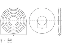 BGS Náhradní gumová podložka | pro BGS 9784 - BGS 9784-2 (1)