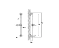SAPHO ANTEA sprchová tyč, posuvný držák, kulatá, 670mm, nikl (2)