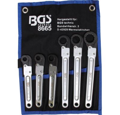 BGS Klíče očkové na montáž šroubení 10-22 mm, 6 dílů