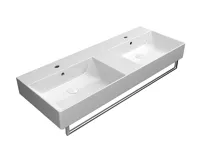 GSI KUBE X keramické dvojumyvadlo 120x47cm, broušená spodní hrana, bílá ExtraGLaze (4)