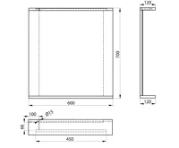 AQUALINE KORIN STRIP zrcadlo s LED osvětlením 60x70x12cm, dub platin (6)