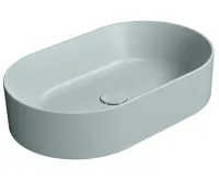 GSI KUBE X keramické umyvadlo na desku, 60x37cm, oválné, ghiaccio mat GSI KUBE X keramické umyvadlo na desku, 60x37cm, oválné, ghiaccio mat