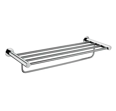 NOVASERVIS Velký držák ručníků se závěsem SMILE, leštěná nerez - ASM35