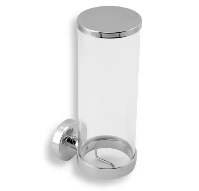 NOVASERVIS Zásobník na kosmetické tampony sklo Metalia 11 chrom - 0172,0
