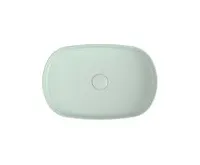 ISVEA INFINITY OVAL keramické umyvadlo na desku, 55x36cm, zelená mint (1)