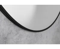 SAPHO AROWANA kulaté zrcadlo v rámu ø 60cm, černá mat (6)