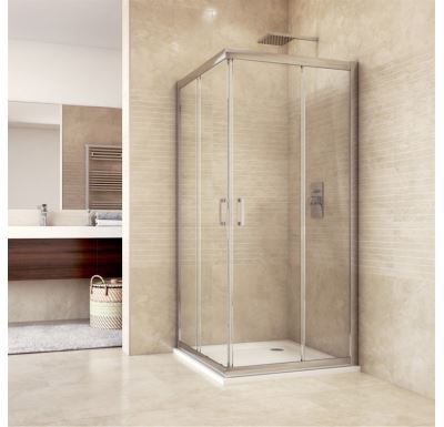 PROFI-RICH sprchový kout čtvercový  90x90x190 cm - chrom - sklo - čiré