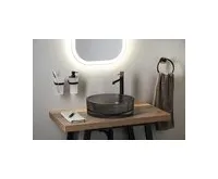 SAPHO SOLARIS stojánková umyvadlová baterie vysoká, černá/měď mat (1)