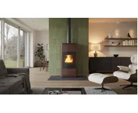 HS Flamingo Krbová kamna AQUAFLAM ® 7 s výměníkem - hnědá - sametová, automatická regulace (33)