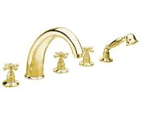 SAPHO ANTEA pětiprvková baterie na okraj vany, zlato