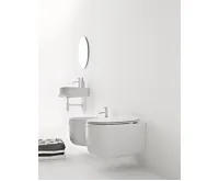 KERASAN NOLITA závěsná WC mísa, Rimless, 35x55cm, bílá (4)
