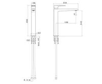 SAPHO DIMY stojánková umyvadlová baterie vysoká, černá mat (8)