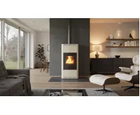 HS Flamingo Krbová kamna AQUAFLAM ® 12 s výměníkem - krémová, automatická regulace (24)