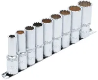 BGS Hlavice nástrčné 1/2" 10-24 mm,12ti hranné,prodloužené, 9 dílů (1)