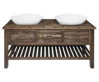 SAPHO BRAND umyvadlová skříňka 160x73x50cm, mořený smrk (3)