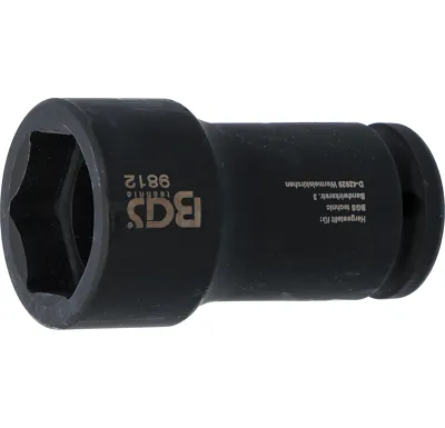 BGS Hlavice nástrčná šestihanná silová, prodloužená 20mm, (3/4"), 38 mm