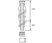 Vaillant Svislé odkouření vč.střešního nást. ø 80/125