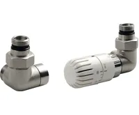 ECO připojovací sada termostatická, pravá, nikl/bílá