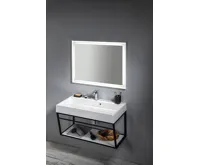 SAPHO AMUR umyvadlo, litý mramor, 90x46cm, kryt výpusti, bílá (5)