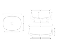 SAPHO JUMPER keramické umyvadlo na desku, 50x40cm, bílá (8)