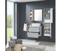 Aira desk, koupelnová deska na skříňku, dub, 810 mm (2)