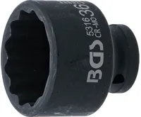 BGS Hlavice nástrčná, tvrzená, dvanáctihranná, 12,5 mm (1/2"), 36 mm - BGS 5316 BGS Hlavice nástrčná, tvrzená, dvanáctihranná, 12,5 mm (1/2"), 36 mm - BGS 5316