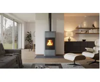 HS Flamingo Krbová kamna AQUAFLAM ® 12 s výměníkem - šedá, manuální regulace (19)