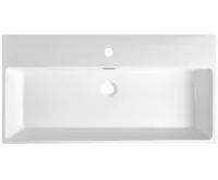 SAPHO AQUATIC umyvadlo, litý mramor, 90x46cm, bílá (4)