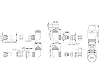 INVENA Sada pro boční připojení, bílá (CD-25-B15-S) (1)