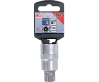 BGS Hlavice nástrčná,  12,5 mm (1/2"), vnitřní tisícihran (pro XZN) s otvorem M16 (1)