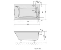 POLYSAN LILY obdélníková vana 120x70x39cm, bílá (7)