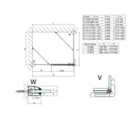 POLYSAN FORTIS boční stěna 900mm, čiré sklo (6)