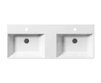 GSI KUBE X keramické dvojumyvadlo 120x47cm, broušená spodní hrana, bílá ExtraGLaze (3)