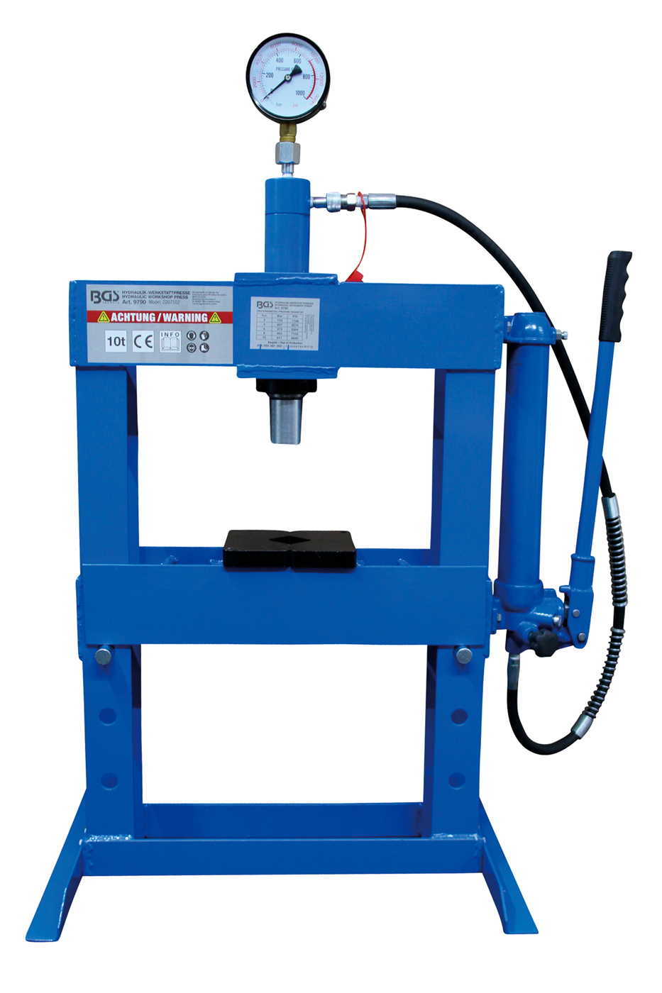 Bgs hydraulický dílenský lis, 10 t