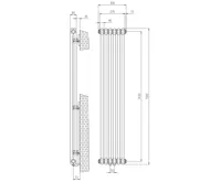 SAPHO FEDE otopné těleso 1500x306mm, 6 seg., bílá mat (9)