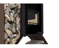 HS Flamingo Krbová kamna FLAMINGO DELUXE ® KAMPA levá, hnědá - sametová (20)