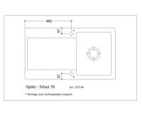 Keramický dřez Villeroy & Boch Siluet 900.0 Bílá keramika (10)