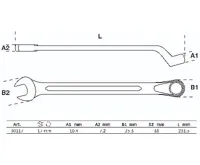 BGS Klíč očkoplochý vyhnutý, 17mm (1)
