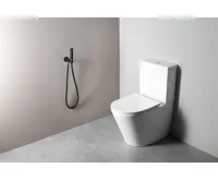 SAPHO Nástěnný ventil s ruční bidetovou sprškou a bezpečnostní pojistkou,kulatý,černá mat (5)