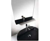 AQUALINE SECA Zrcadlo s policí 50x95cm, CU free, černá mat (4)