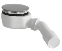 BRUCKNER Vaničkový sifon nízký, průměr 90mm, DN40/50, krytka nerez lesk BRUCKNER Vaničkový sifon nízký, průměr 90mm, DN40/50, krytka nerez lesk
