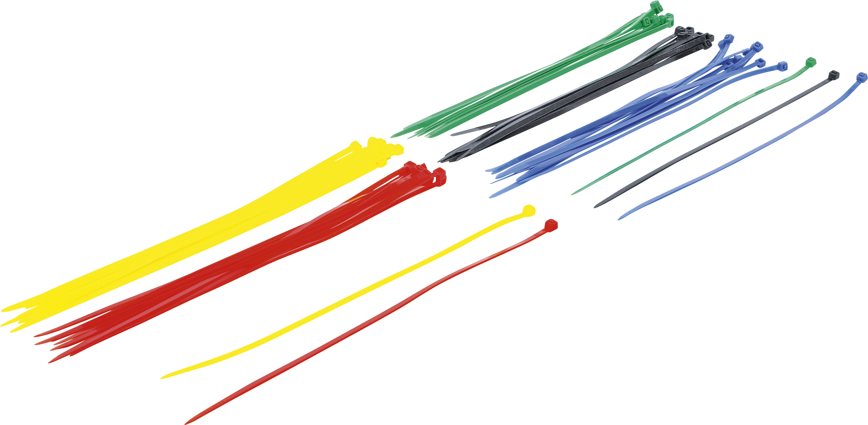 Bgs souprava vázacích pásek, barevné, 4,8 x 300 mm, 50dílná