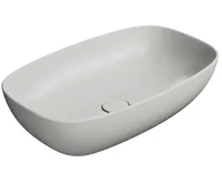 GSI NUBES keramické umyvadlo na desku 60x38cm, cenere mat GSI NUBES keramické umyvadlo na desku 60x38cm, cenere mat